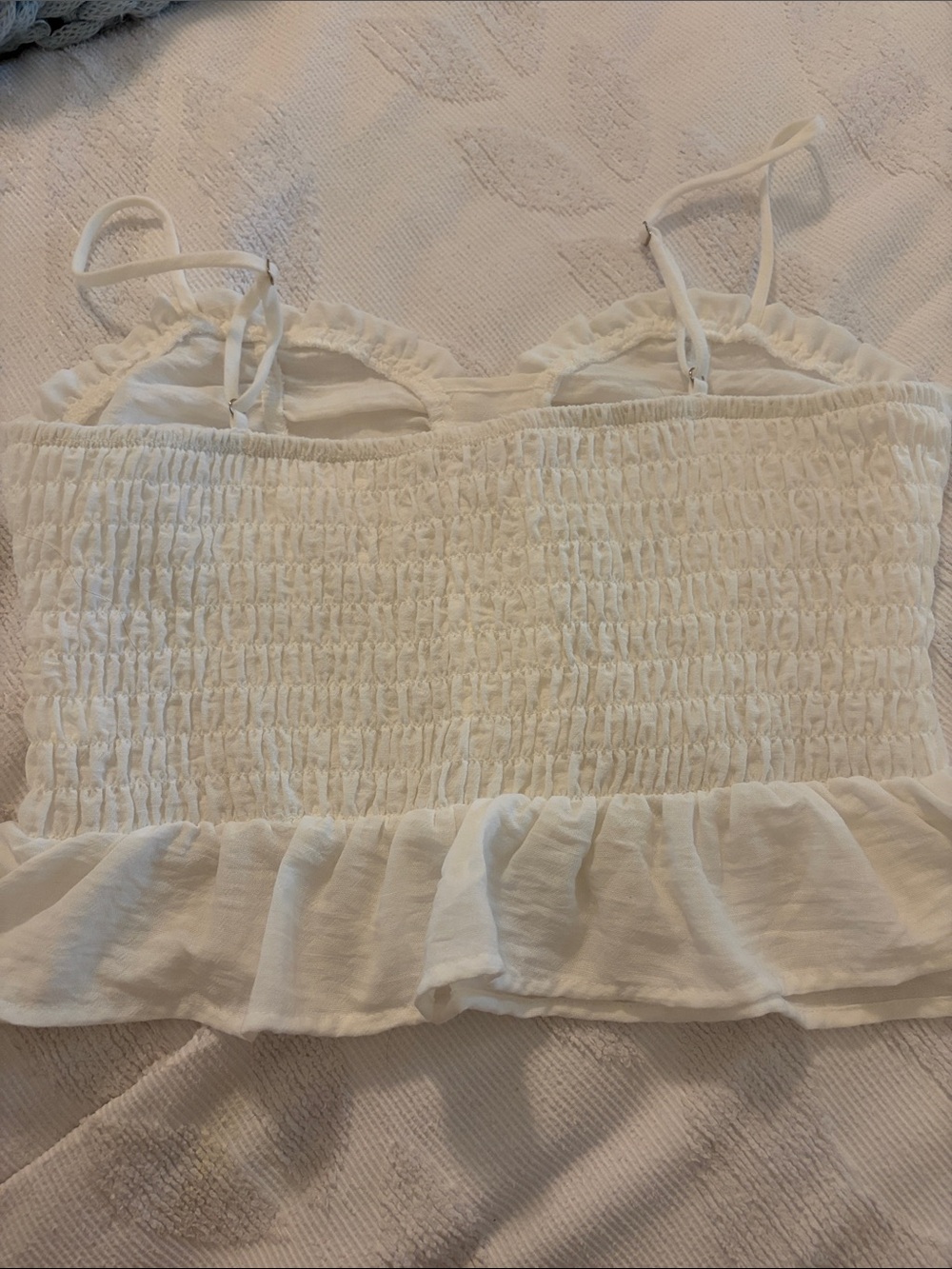 Sienna Sky Ivory Ruffled Ruched Camisole - Picture 4 of 6
